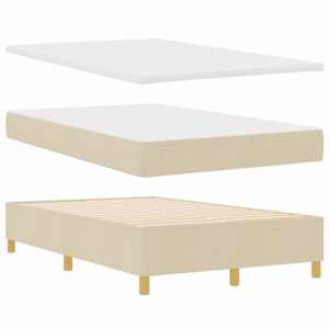 LED box pružinová postel s matrací Krémová 120 x 190 cm textil - obrázek 7
