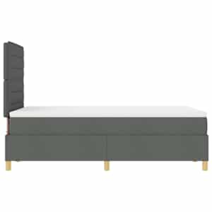 LED box pružinová postel s čelo Tmavě šedá 120 x 200 cm textil - obrázek 9