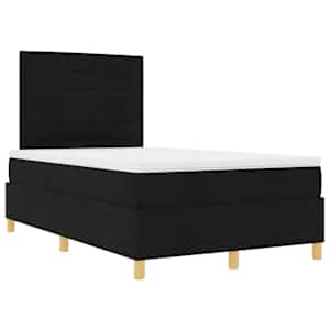 LED box pružinová postel s matrací Černá 120 x 200 cm textil - obrázek 6