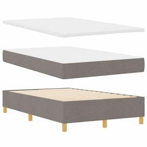 LED box pružinová postel s matrací Taupe 120 x 200 cm textil - obrázek 7