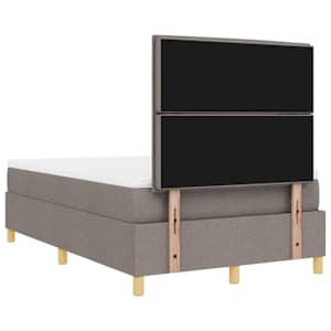 LED box pružinová postel s matrací Taupe 120 x 200 cm textil - obrázek 10