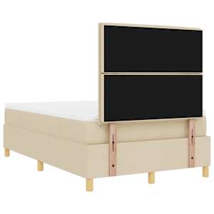 LED box pružinová postel s matrací Krémová 120 x 200 cm textil - obrázek 10