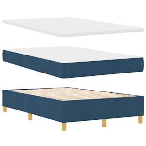 LED box pružinová postel s matrací Modrá 120 x 200 cm textil - obrázek 7