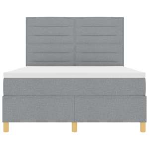 LED box pružinová postel s čelo Světle šedá 140 x 190 cm textil - obrázek 8
