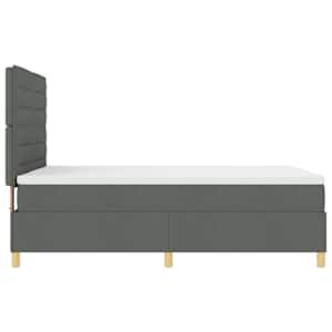 LED box pružinová postel s čelo Tmavě šedá 140 x 190 cm textil - obrázek 9