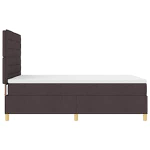 LED box pružinová postel s čelo Tmavě hnědá 140 x 190 cm textil - obrázek 9