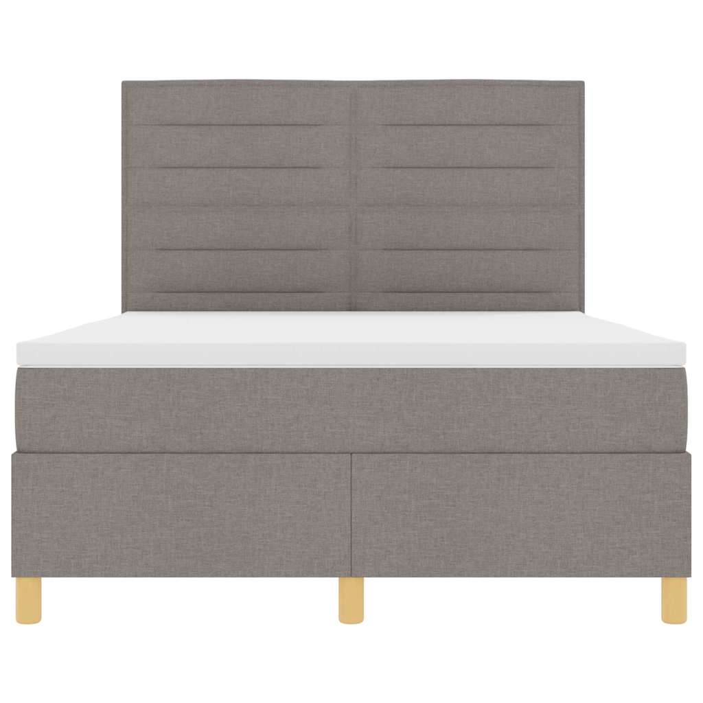 LED box pružinová postel s matrací Taupe 140 x 190 cm textil - obrázek 8