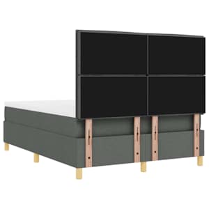 LED box pružinová postel s čelo Tmavě šedá 160 x 200 cm textil - obrázek 10