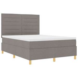 LED box pružinová postel s matrací Taupe 160 x 200 cm textil - obrázek 6