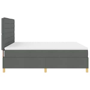 LED box pružinová postel s čelo Tmavě šedá 180 x 200 cm textil - obrázek 9