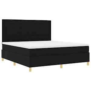 LED box pružinová postel s matrací Černá 180 x 200 cm textil - obrázek 6