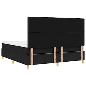 LED box pružinová postel s matrací Černá 180 x 200 cm textil - obrázek 10
