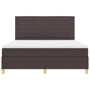 LED box pružinová postel s čelo Tmavě hnědá 180 x 200 cm textil - obrázek 8