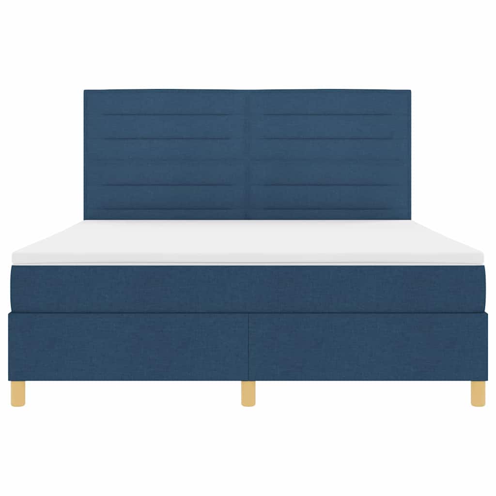 LED box pružinová postel s matrací Modrá 180 x 200 cm textil - obrázek 8