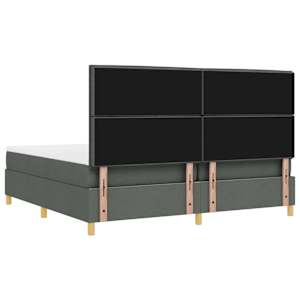 LED box pružinová postel s čelo Tmavě šedá 200 x 200 cm textil - obrázek 10