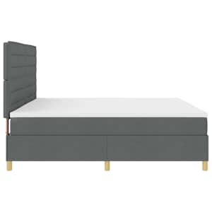 LED box pružinová postel s čelo Tmavě šedá 200 x 200 cm textil - obrázek 9