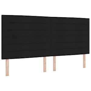 LED box pružinová postel s matrací Černá 200 x 200 cm textil - obrázek 2