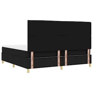 LED box pružinová postel s matrací Černá 200 x 200 cm textil - obrázek 10