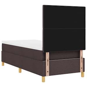 LED box pružinová postel s čelo Tmavě hnědá 80 x 200 cm textil - obrázek 10