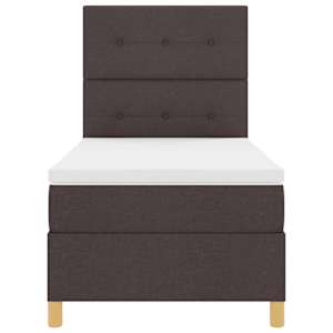 LED box pružinová postel s čelo Tmavě hnědá 80 x 200 cm textil - obrázek 8