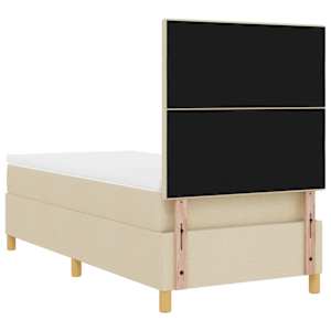 LED box pružinová postel s čelo Krémová 100 x 200 cm textil - obrázek 10