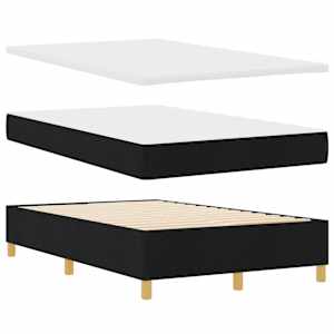 LED box pružinová postel s matrací Černá 120 x 190 cm textil - obrázek 7