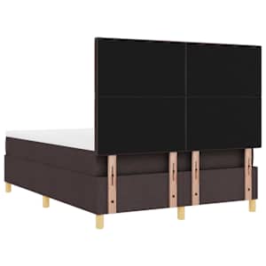 LED box pružinová postel s čelo Tmavě hnědá 140 x 190 cm textil - obrázek 10