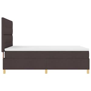 LED box pružinová postel s čelo Tmavě hnědá 140 x 190 cm textil - obrázek 9