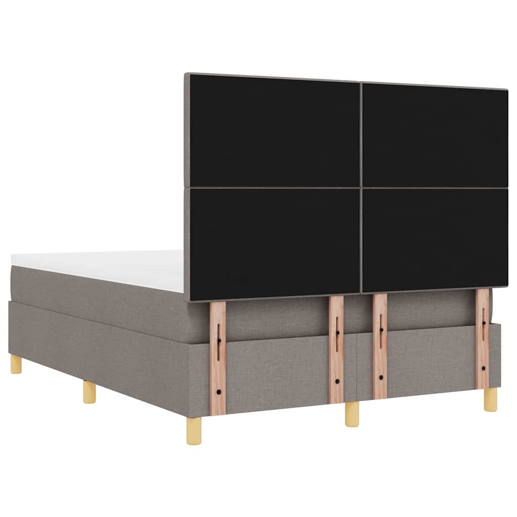 LED box pružinová postel s matrací Taupe 140 x 190 cm textil - obrázek 10