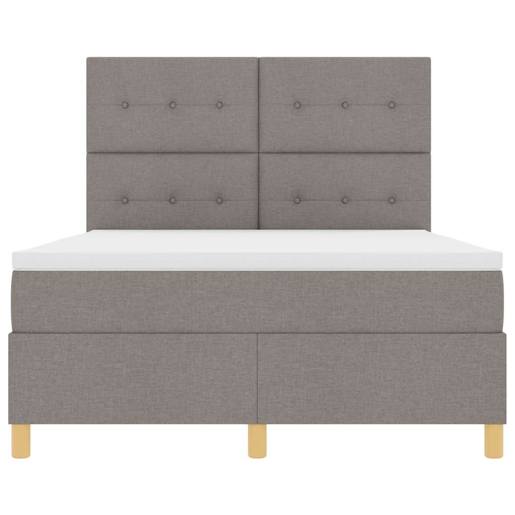 LED box pružinová postel s matrací Taupe 140 x 190 cm textil - obrázek 8