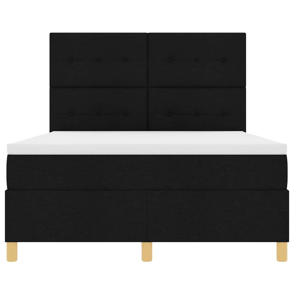 LED box pružinová postel s matrací Černá 140 x 200 cm textil - obrázek 8