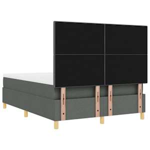 LED box pružinová postel s čelo Tmavě šedá 160 x 200 cm textil - obrázek 10