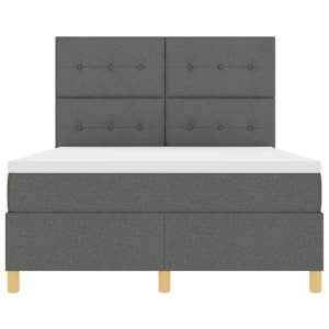 LED box pružinová postel s čelo Tmavě šedá 160 x 200 cm textil - obrázek 8