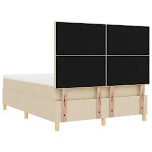 LED box pružinová postel s matrací Krémová 160 x 200 cm textil - obrázek 10
