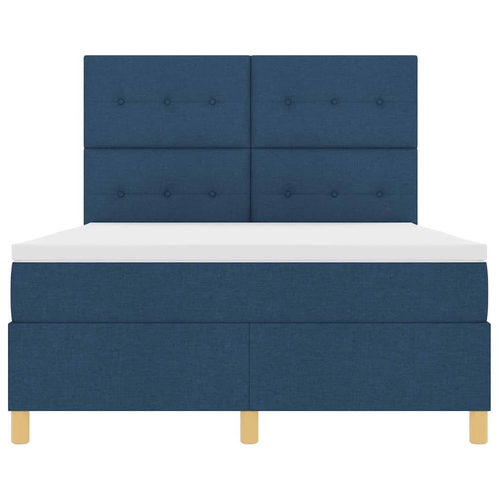 LED box pružinová postel s matrací Modrá 160 x 200 cm textil - obrázek 8