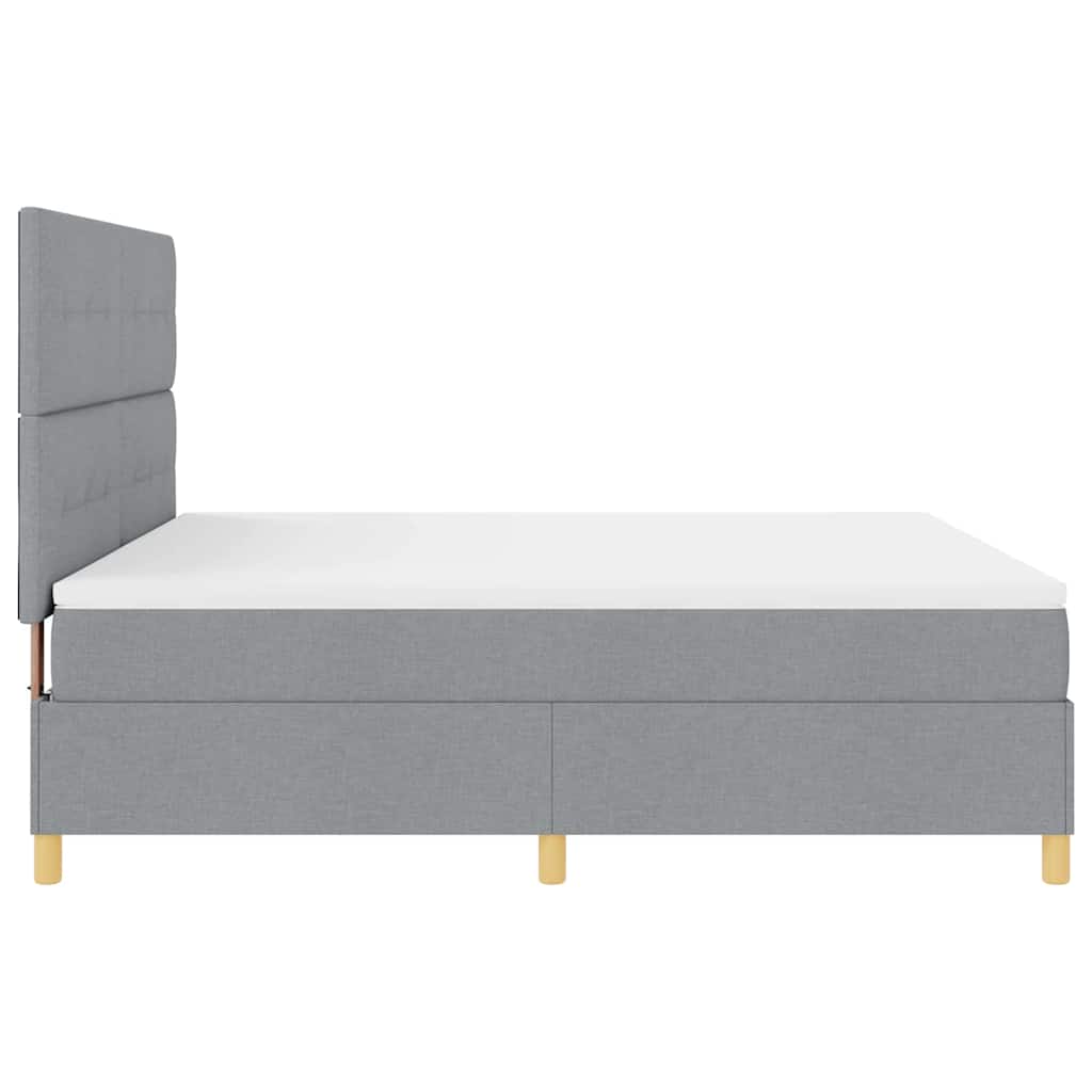 LED box pružinová postel s čelo Světle šedá 180 x 200 cm textil - obrázek 9