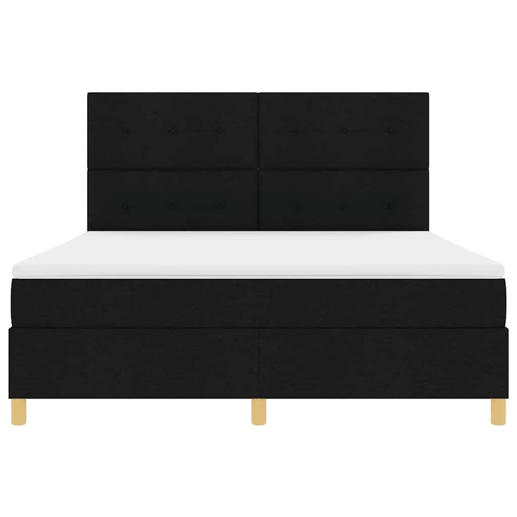 LED box pružinová postel s matrací Černá 180 x 200 cm textil - obrázek 8