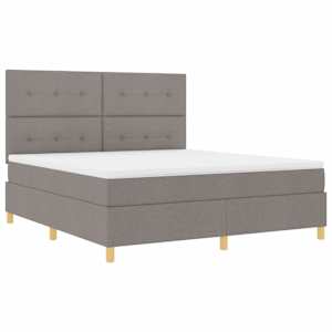 LED box pružinová postel s čelo Taupe 180 x 200 cm textil - obrázek 6