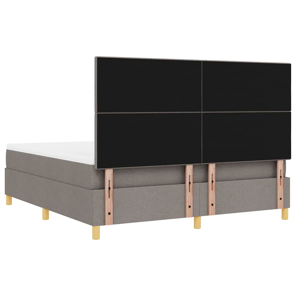 LED box pružinová postel s matrací Taupe 180 x 200 cm textil - obrázek 10