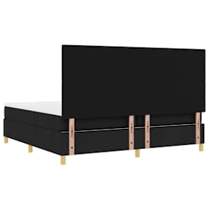 LED box pružinová postel s čelo Černá 200 x 200 cm textil - obrázek 10