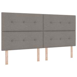 LED box pružinová postel s čelo Taupe 200 x 200 cm textil - obrázek 2