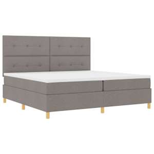 LED box pružinová postel s čelo Taupe 200 x 200 cm textil - obrázek 6