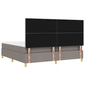 LED box pružinová postel s čelo Taupe 200 x 200 cm textil - obrázek 10