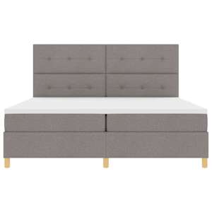 LED box pružinová postel s čelo Taupe 200 x 200 cm textil - obrázek 8