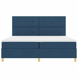 LED box pružinová postel s čelo Modrá 200 x 200 cm textil - obrázek 8