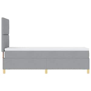 LED box pružinová postel s čelo Světle šedá 80 x 200 cm textil - obrázek 9