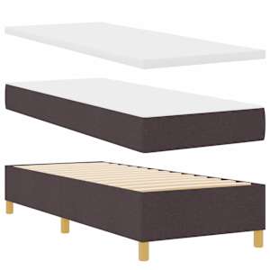 LED box pružinová postel s čelo Tmavě hnědá 80 x 200 cm textil - obrázek 7
