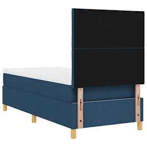 LED box pružinová postel s čelo Modrá 90 x 190 cm textil - obrázek 10