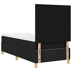 LED box pružinová postel s čelo Černá 90 x 200 cm textil - obrázek 10