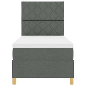 LED box pružinová postel s čelo Tmavě šedá 100 x 200 cm textil - obrázek 8